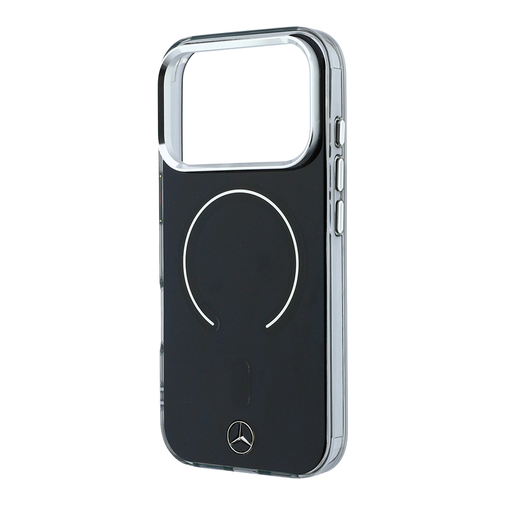 Apple iPhone 18 Pro Max Uyumlu Kılıf Mercedes Benz Orjinal Lisanslı M-safe Şarj Özellikli Saydam Yüzey İkonik 3D Metal Logolu Kapak - 7
