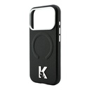 Apple iPhone 18 Pro Uyumlu Kılıf Karl Lagerfeld Orjinal Lisanslı M-safe Şarj Özellikli KHEAD Metal Logolu PU Grained Deri Kapak - 5