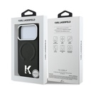 Apple iPhone 18 Pro Uyumlu Kılıf Karl Lagerfeld Orjinal Lisanslı M-safe Şarj Özellikli KHEAD Metal Logolu PU Grained Deri Kapak - 7