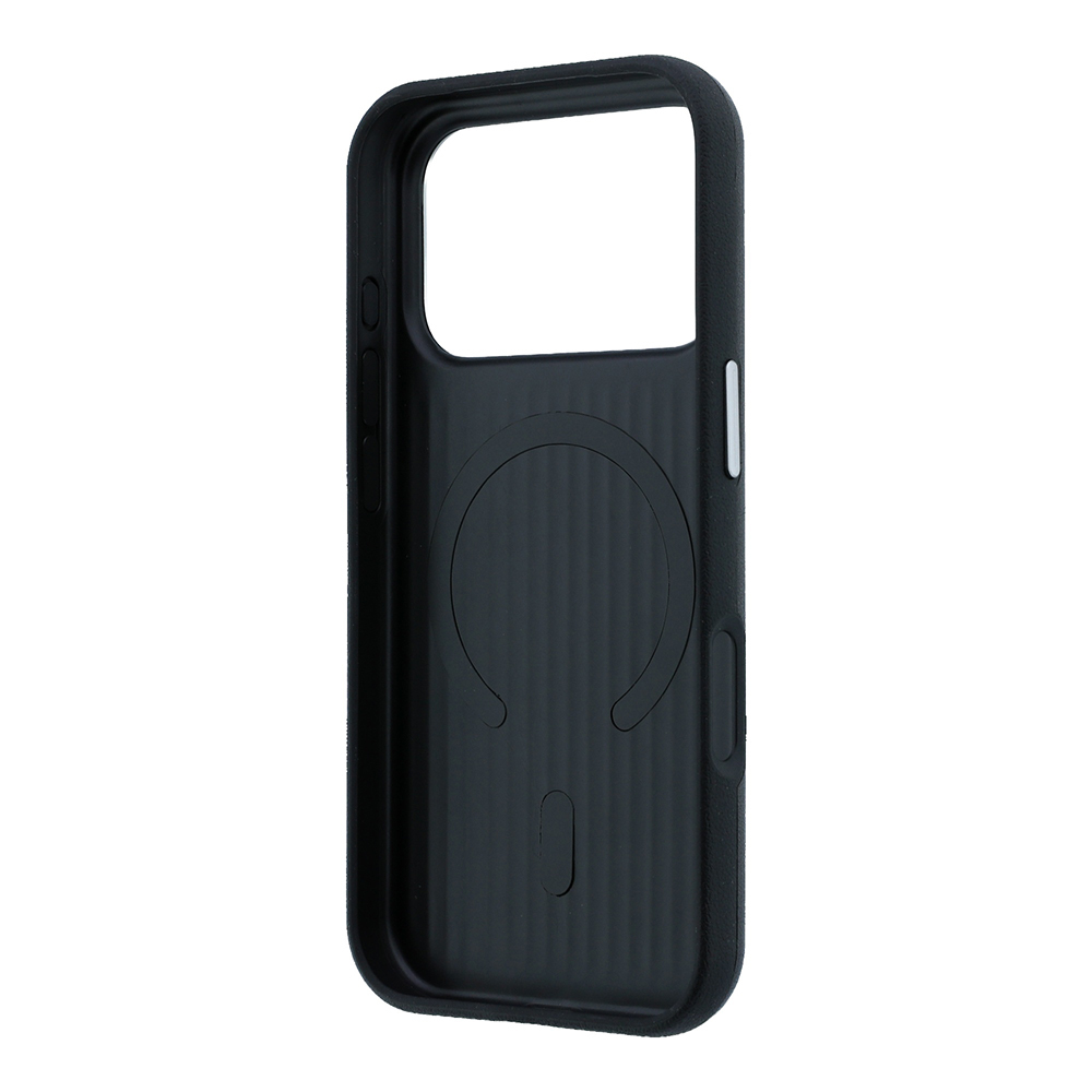 Apple iPhone 18 Pro Uyumlu Kılıf Mercedes Benz Orjinal Lisanslı M-safe Şarj Özellikli Metal Yıldız Logolu Çizgili Deri Kapak - 6