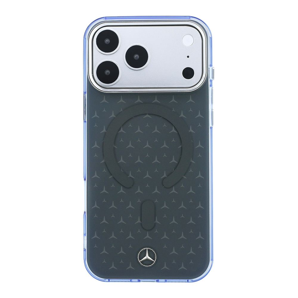 Apple iPhone 18 Pro Max Uyumlu Kılıf Mercedes Benz Orjinal Lisanslı M-safe Şarj Özellikli Çift Katmanlı Yıldız Desenli Sert PC Kapak - 2