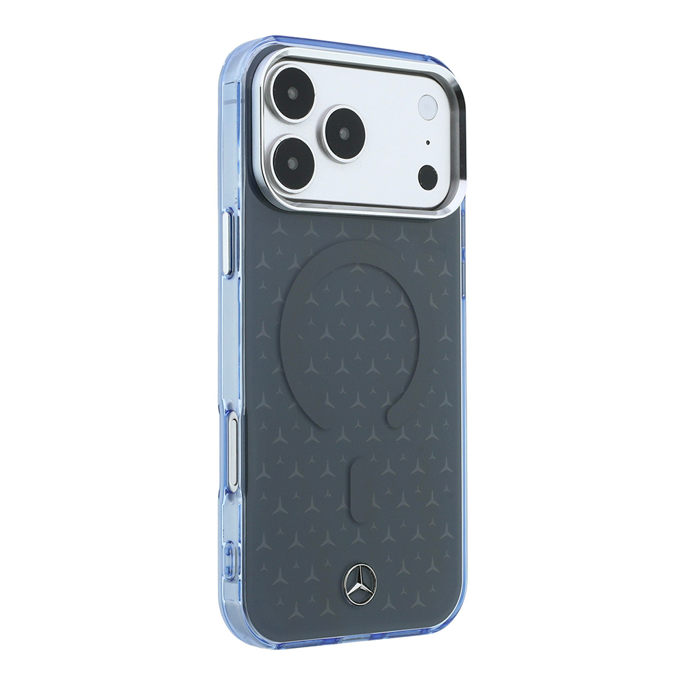 Apple iPhone 18 Pro Max Uyumlu Kılıf Mercedes Benz Orjinal Lisanslı M-safe Şarj Özellikli Çift Katmanlı Yıldız Desenli Sert PC Kapak - 3