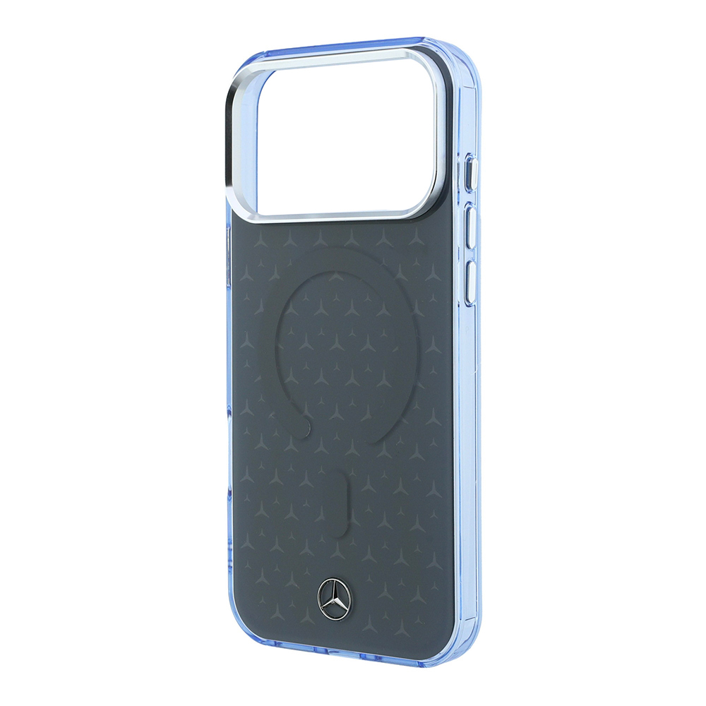 Apple iPhone 18 Pro Max Uyumlu Kılıf Mercedes Benz Orjinal Lisanslı M-safe Şarj Özellikli Çift Katmanlı Yıldız Desenli Sert PC Kapak - 5