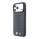 Apple iPhone 18 Pro Max Uyumlu Kılıf BMW Orjinal Lisanslı M-safe Şarj Özellikli PU Delikli Metal M Logolu Kapak - 1