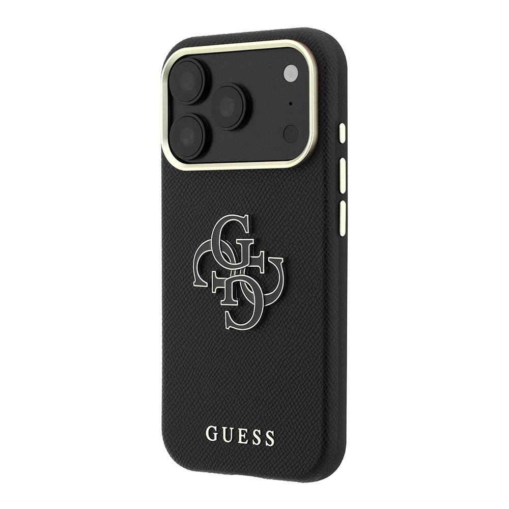 Apple iPhone 18 Pro Uyumlu Kılıf Guess Orjinal Lisanslı PU Yazı ve 4G Büyük Metal Logolu Kapak - 1