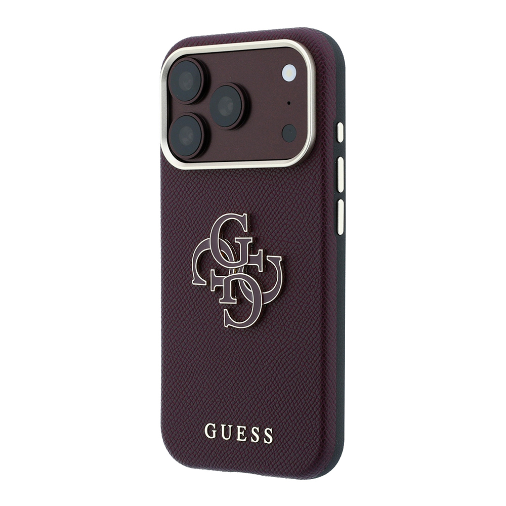 Apple iPhone 18 Pro Uyumlu Kılıf Guess Orjinal Lisanslı PU Yazı ve 4G Büyük Metal Logolu Kapak - 1