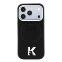 Apple iPhone 18 Pro Max Uyumlu Kılıf Karl Lagerfeld Orjinal Lisanslı M-safe Şarj Özellikli KHEAD Metal Logolu PU Grained Deri Kapak - 2