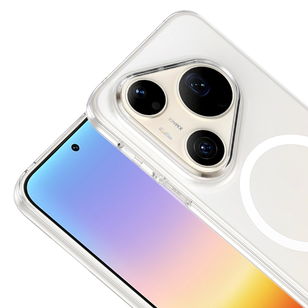 Huawei Pura 90S Pro Max Kamera Korumalı M-Safe Şarj Özellikli Şeffaf Zore London Sert PC Kapak - 2