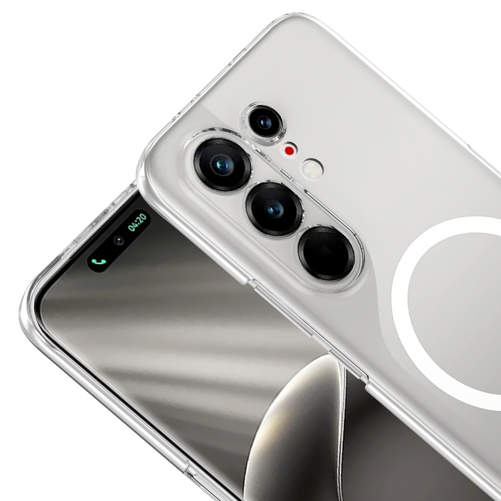 Tecno Camon 50 Uyumlu Ultra Kamera Korumalı M-Safe Şarj Özellikli Şeffaf Zore London Sert PC Kapak - 2