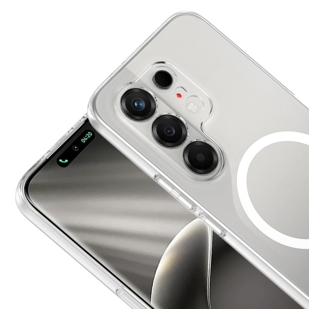 Tecno Camon 50 Uyumlu Kamera Korumalı M-Safe Şarj Özellikli Şeffaf Zore London Sert PC Kapak - 2