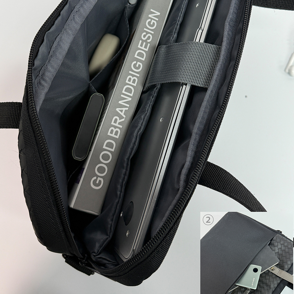 Lenyes LB553 Voyagers Serisi Su Geçirmez Polyester Kumaş Çıkarılabilir Omuz Askılı 15-16 inç Laptop Çantası - 2