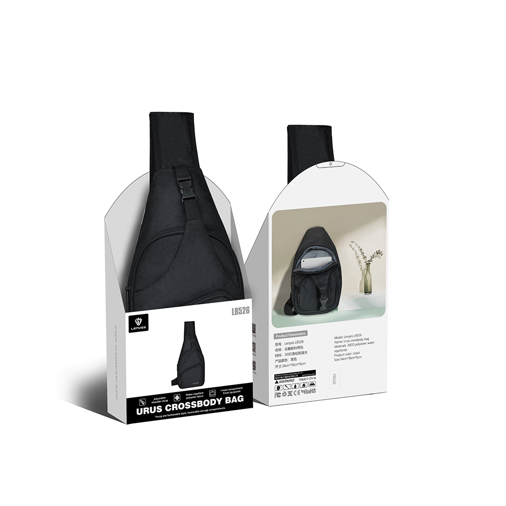Lenyes LB526 Urus Serisi Su Geçirmez Polyester Kumaş Ayarlanabilir Omuz Askılı Çapraz Vücut Çantası - 4