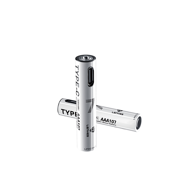 Lenyes AAA107 Type-C Şarj Portlu Şarj Edilebilir AAA Lityum-ion Pil 600mWh 1.5V 2 Adet - 3