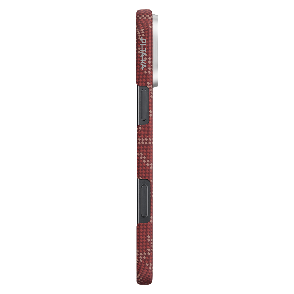 Apple Apple iPhone 16 Pro Uyumlu Kılıf MagSafe Şarj Özellikli Aramid Fiber Pitaka Tactile Woven Monogram Serisi Kapak - 9