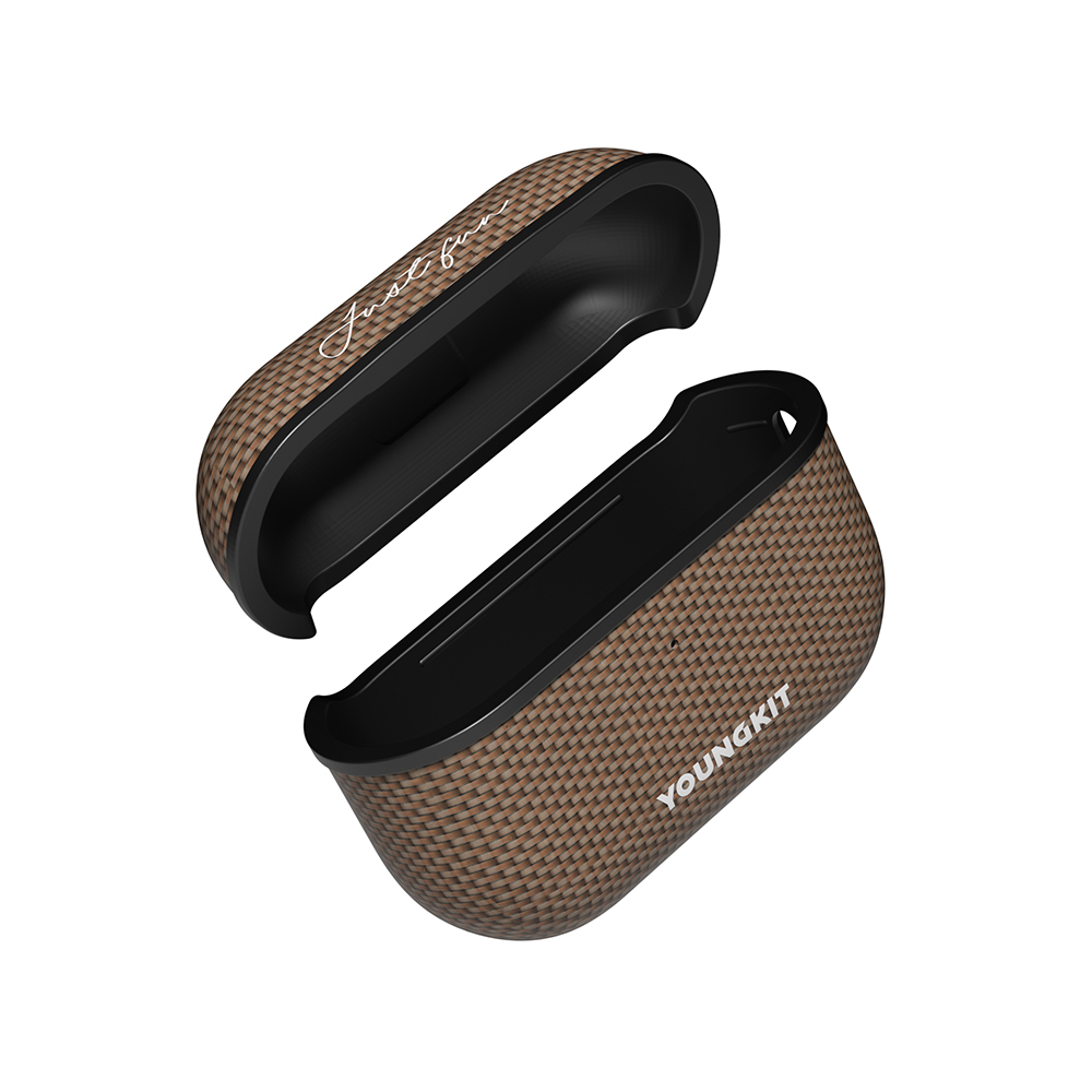 Apple Airpods Pro Uyumlu Kılıf Magsafe Şarj Özellikli Aramid Fiber Youngkit 1500D Kevlar Extreme Wing Serisi Kapak - 7