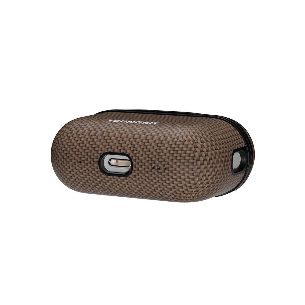Apple Airpods Pro Uyumlu Kılıf Magsafe Şarj Özellikli Aramid Fiber Youngkit 1500D Kevlar Extreme Wing Serisi Kapak - 9
