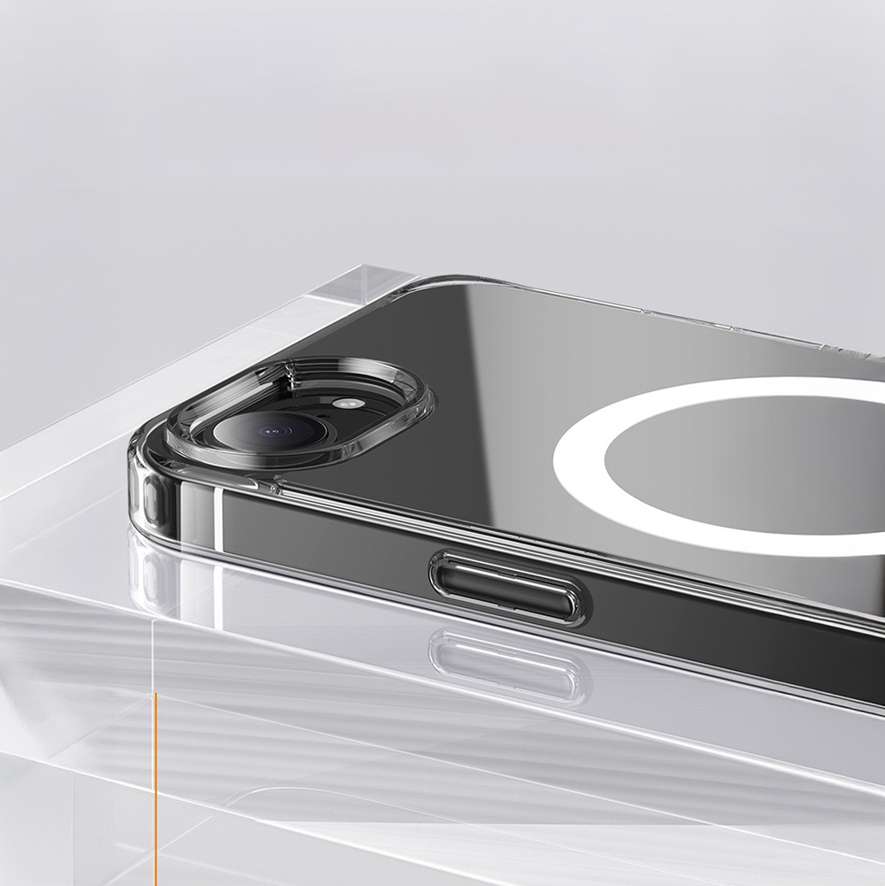 Apple iPhone 16 UyumluE Kılıf Magsafe Şarj Özellikli Şeffaf Sert PC Zore Embos Kapak - 1