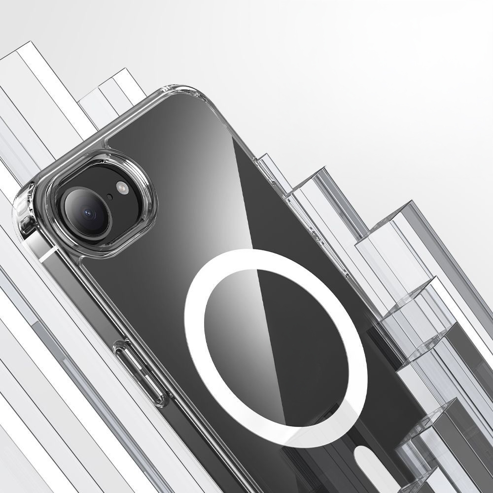 Apple iPhone 16 UyumluE Kılıf Magsafe Şarj Özellikli Şeffaf Sert PC Zore Embos Kapak - 5