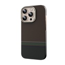 Apple iPhone 15 Pro Uyumlu Kılıf Magsafe Şarj Özellikli Karbon Fiber Tasarımlı Benks Prestige ArmorAir Kevlar Kapak - 3