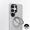Samsung Galaxy S25 Ultra Uyumlu Kılıf Magsafe Şarj Özellikli 360° Standlı Basit Mat Deri Desenli Youngkit Tech Leather Serisi Kapak - 5