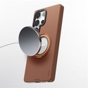 Samsung Galaxy S25 Ultra Uyumlu Kılıf Magsafe Şarj Özellikli 360° Standlı Basit Mat Deri Desenli Youngkit Tech Leather Serisi Kapak - 8