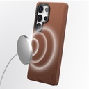 Samsung Galaxy S25 Ultra Uyumlu Kılıf Magsafe Şarj Özellikli Basit Mat Deri Desenli Youngkit Tech Fashion Serisi Kapak - 8