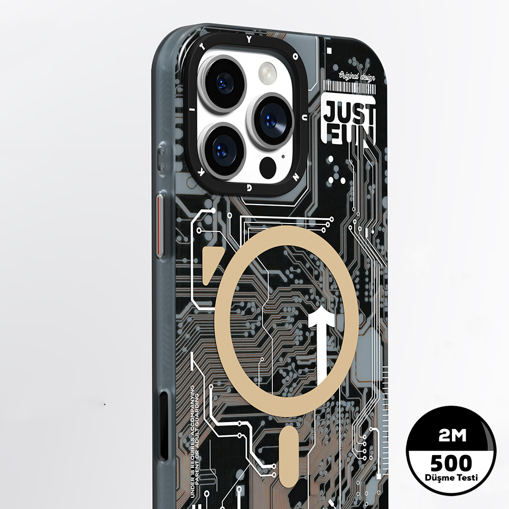 Apple iPhone 16 Pro Max Uyumlu Kılıf Magsafe Şarj Özellikli Kamera Denetim Butonlu Youngkit Technology Serisi Kapak - 6