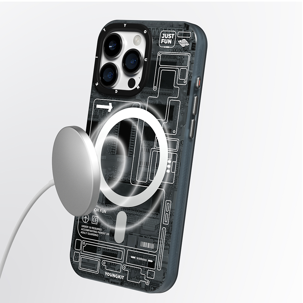 Apple iPhone 16 Pro Max Uyumlu Kılıf Magsafe Şarj Özellikli Kamera Denetim Butonlu Youngkit Technology Serisi Kapak - 9