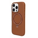 Apple iPhone 16 Pro Max Uyumlu Kılıf Magsafe Şarj Özellikli Standlı Suni Deri Tasarımlı Pynana Dancing Circle Serisi Kapak - 16