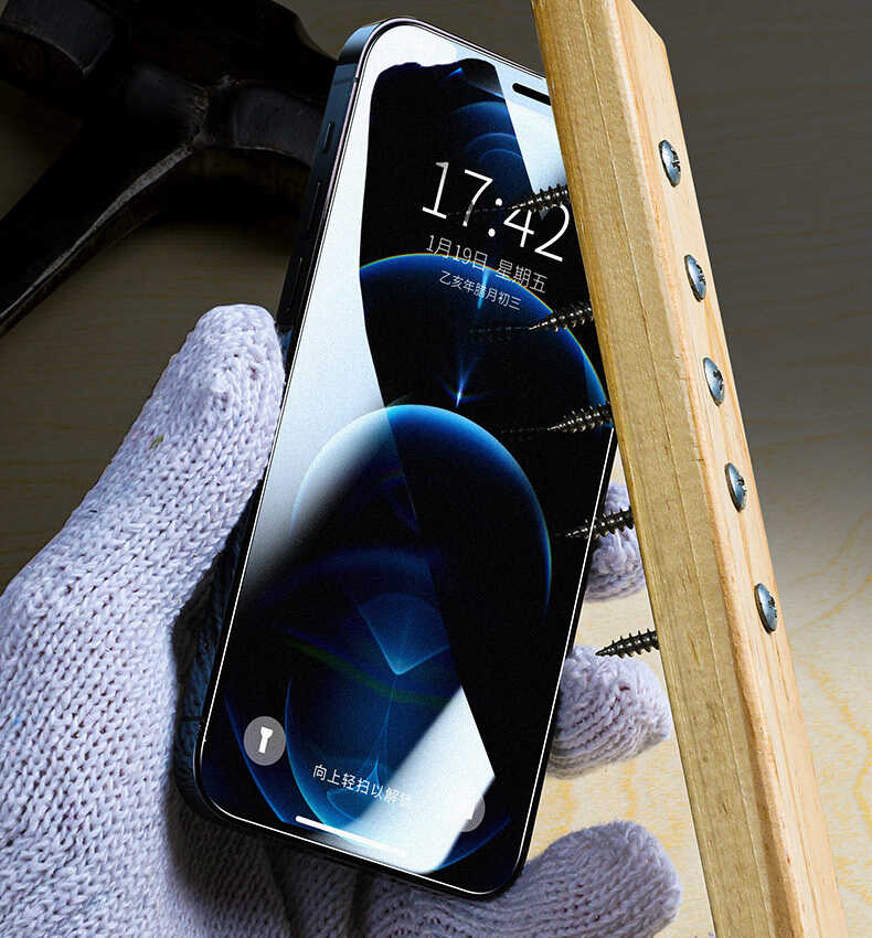 Apple iPhone 16E Uyumlu Zore Fit Hard Mat Privacy Cam Ekran Koruyucu - 1