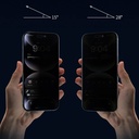 Apple iPhone 16E Uyumlu Wiwu Wi-SQ009 Easy Install iPrivacy 360° Anti-Peep Oleofobik Temperli Cam Ekran Koruyucu + Kolay Uygulama Aparatlı - 9