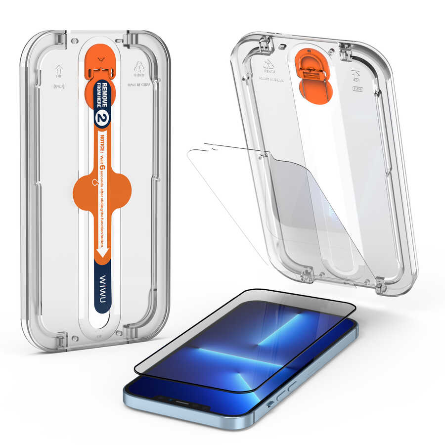 Apple iPhone 16E Uyumlu Wiwu Easy İnstall iVista Super Hardness Ekran Koruyucu - 5