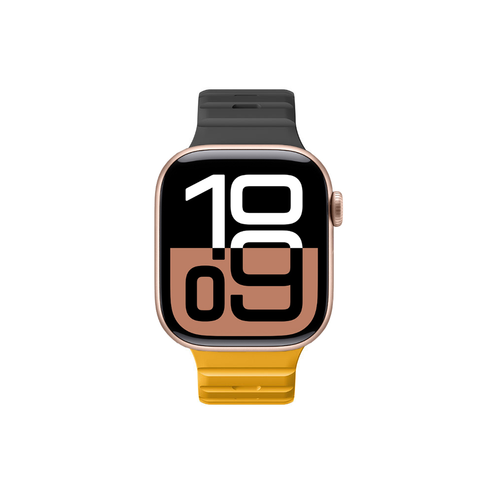 Apple Watch 10 46mm Uyumlu Amazingthing SilqLock Silikon Kordon Strap Kayış - 1