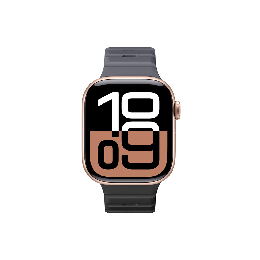 Apple Watch 10 46mm Uyumlu Amazingthing SilqLock Silikon Kordon Strap Kayış - 3