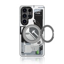 Samsung Galaxy S25 Ultra Uyumlu Kılıf Magsafe Şarj Özellikli Youngkit 360° Standlı Technology Serisi Kapak - 2