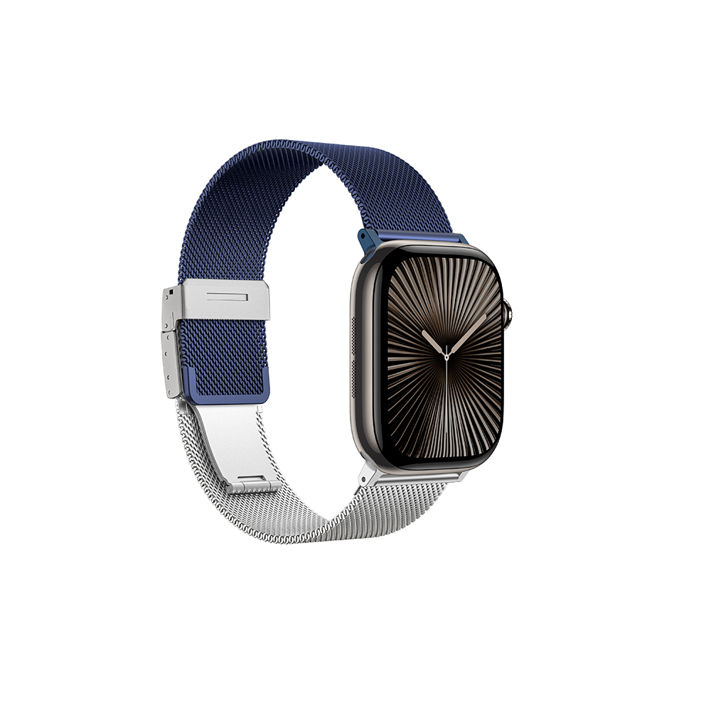 Apple Watch 10 46mm Uyumlu Amazingthing Omni StyleFlip Metal Hasır Kordon - 6