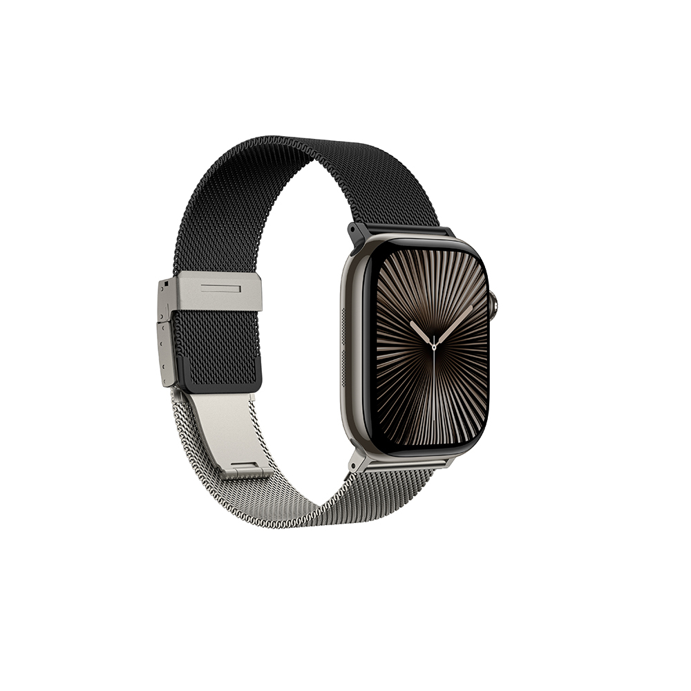 Apple Watch 10 46mm Uyumlu Amazingthing Omni StyleFlip Metal Hasır Kordon - 8
