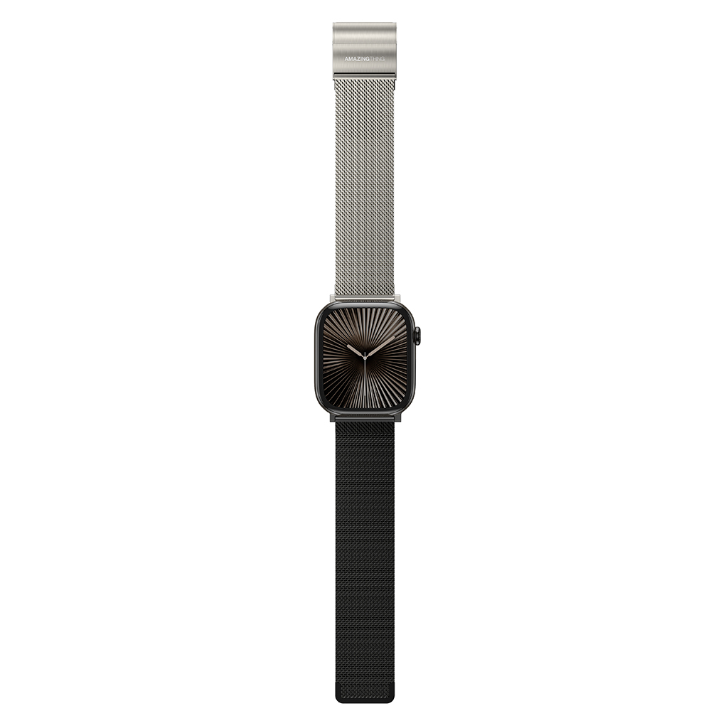 Apple Watch 10 46mm Uyumlu Amazingthing Omni StyleFlip Metal Hasır Kordon - 9