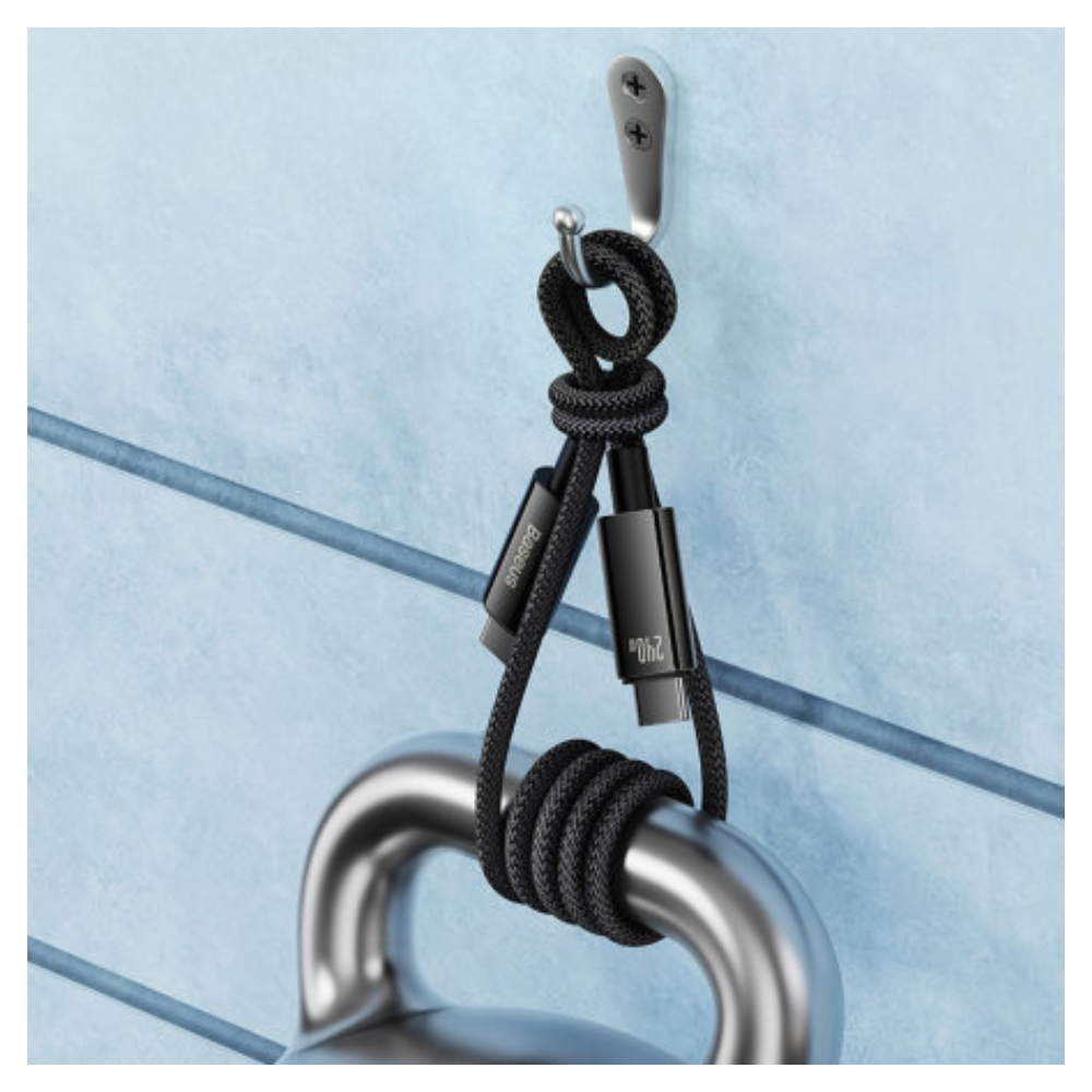 Baseus Tungsten Gold 240W Type-C’den Type-C’ye 1m Hızlı Şarj & Veri Kablosu