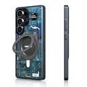 Samsung Galaxy S25 Ultra Uyumlu Kılıf Magsafe Şarj Özellikli Youngkit 360° Standlı Technology Serisi Kapak - 1
