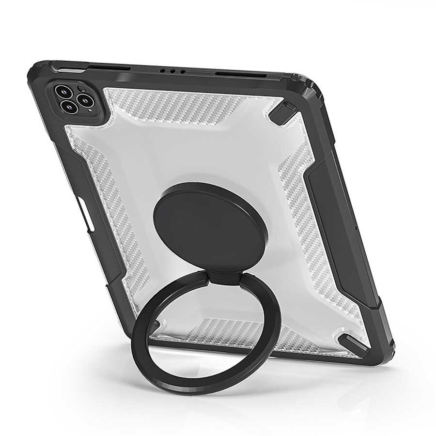 Apple iPad Air 11 2025 M3 Wiwu Mecha Dönebilen Standlı Tablet Kılıfı - 3