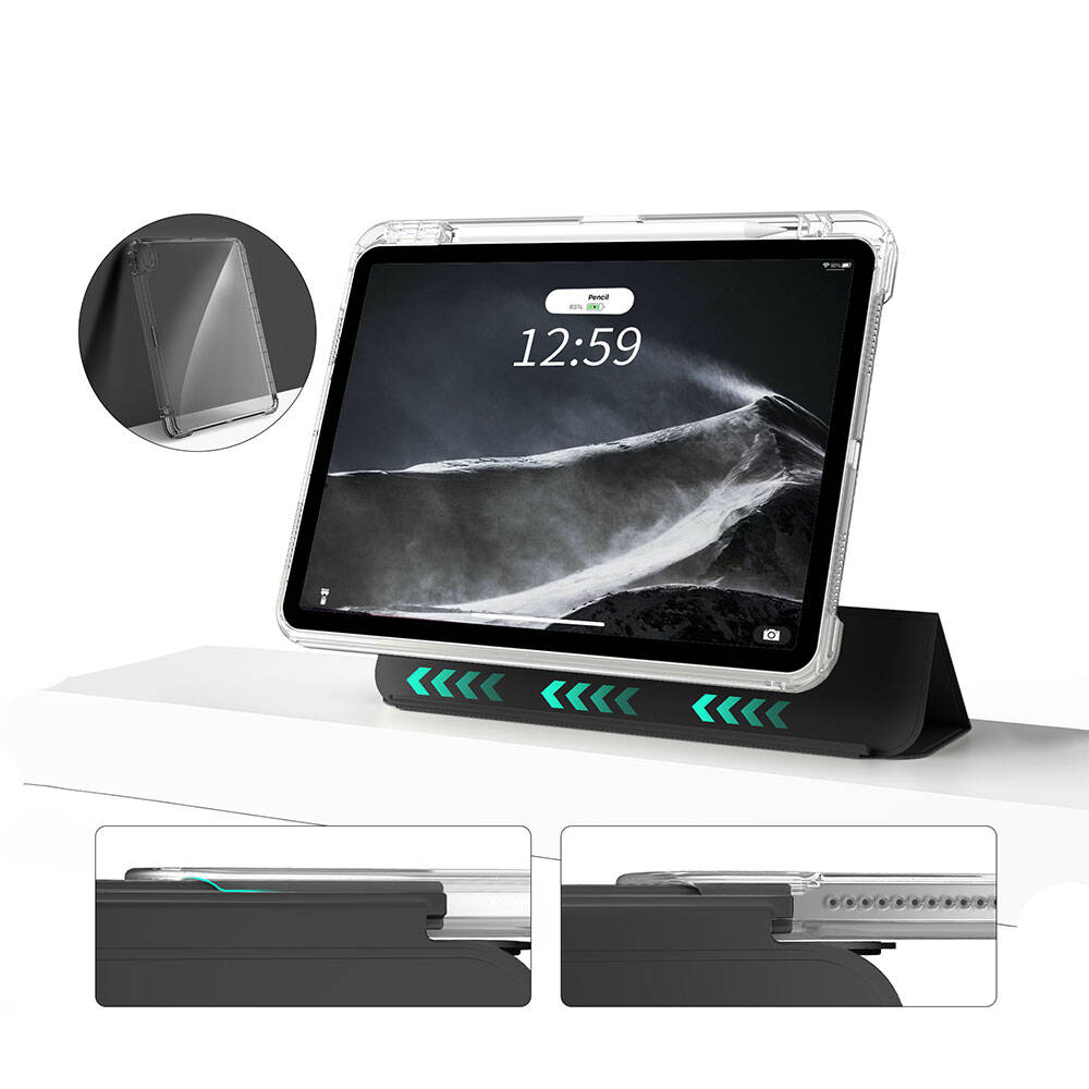 Apple iPad Air 11 2025 M3 Kılıf Magnetik Ayrılabilen Airbagli Zore Sliding Tablet Kılıfı - 1