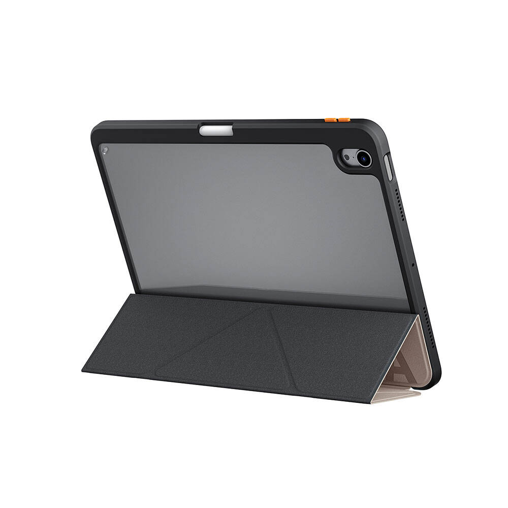Apple iPad Air 11 2025 M3 Kılıf SkinArma Kabartma Baskı Tasarımlı 360 Tam Koruma Arkası Şeffaf Standlı Gamma Kılıf - 4