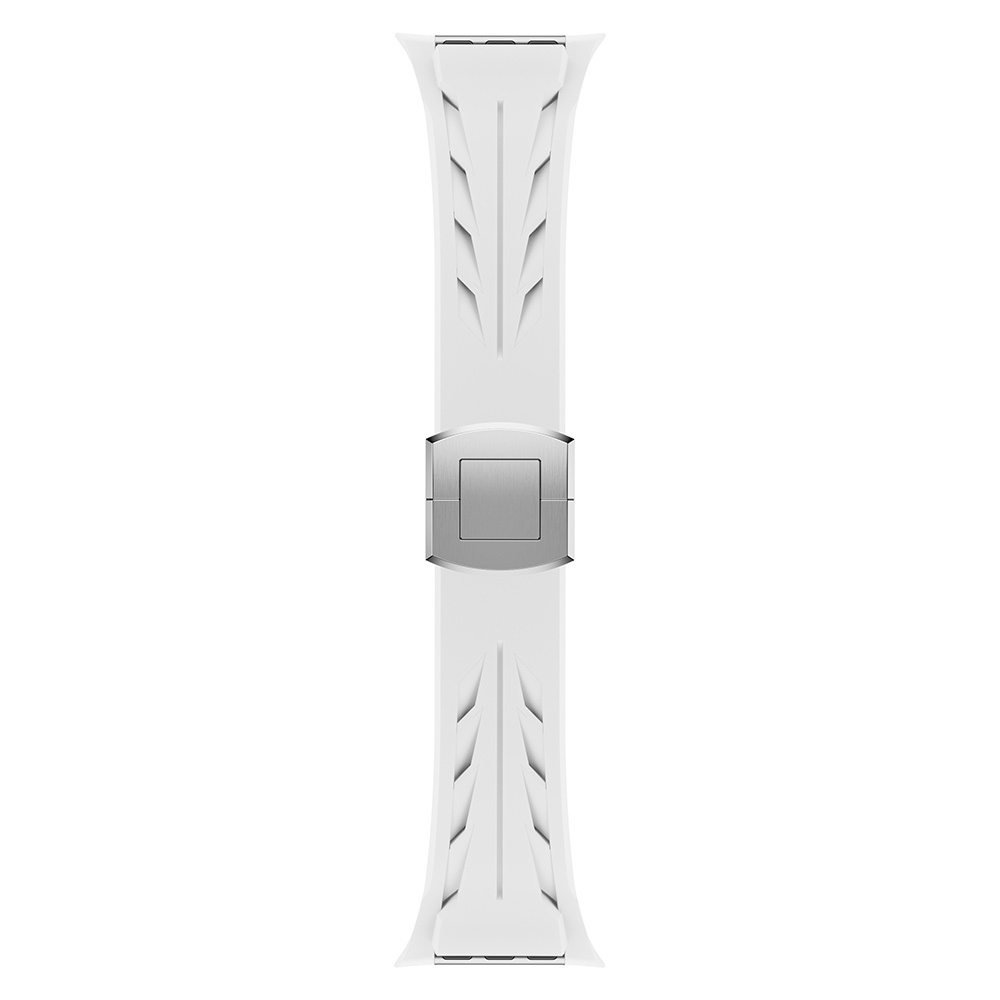 Apple Watch Ultra 49mm Uyumlu KRD-127 Metal Tokalı Silikon Kordon