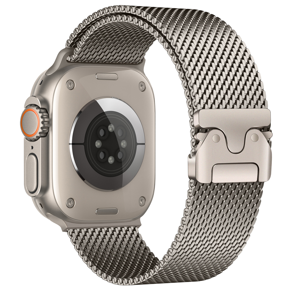 Apple Watch Ultra 49mm Uyumlu Zore KRD-121 Metal Hasır Kordon