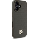 Apple iPhone 16 Uyumlu Kılıf DKNY Orjinal Lisanslı Magsafe Şarj Özellikli 3D Yazılı Repeat Pattern Kapak