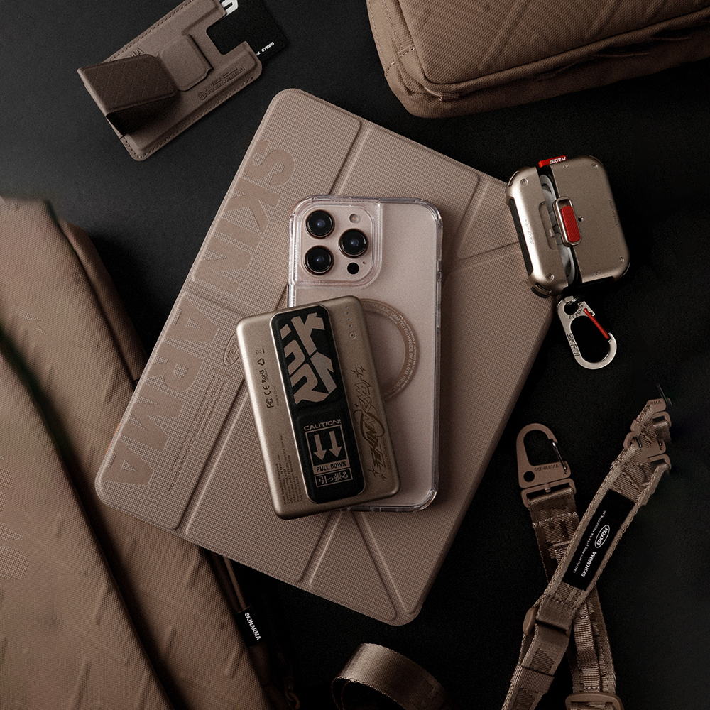 Skinarma Flint Kablosuz ve PD Hızlı Şarj Özellikli Grip Standlı Taşınabilir Powerbank 20W 5000mAh - 1