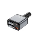 Wiwu Wi-QC027 Exeed Serisi Type-C&Lightning Kablolu + USB-A Hızlı Şarj Özellikli Led Göstergeli Araç Şarj Aleti 117W - 3
