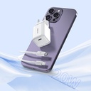 Recci RC65E Hızlı Şarj Başlığı Type-C to Lightning PD 20W Kablolu Şarj Seti - 4