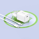 Recci RC65E Hızlı Şarj Başlığı Type-C to Lightning PD 20W Kablolu Şarj Seti - 8